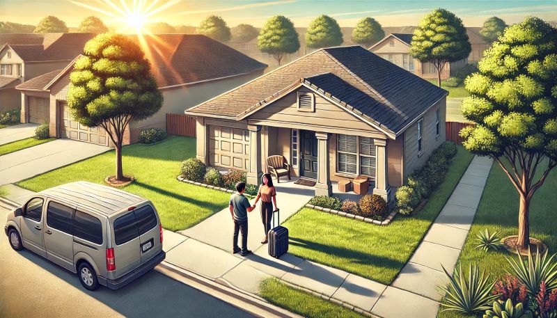 Guest Arriving at Texas Rental Home Under Standard Lease Policy