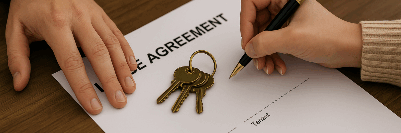 Signing a Legally Binding Lease Agreement in Texas Tenant Signing a Texas Residential Lease Agreement
