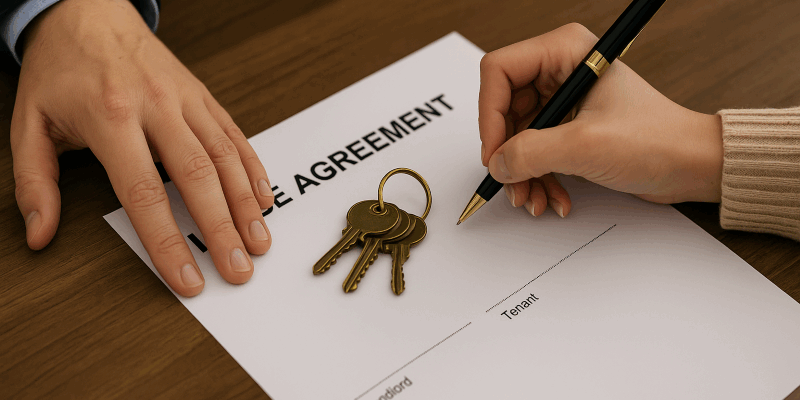 Tenant Signing a Texas Residential Lease Agreement