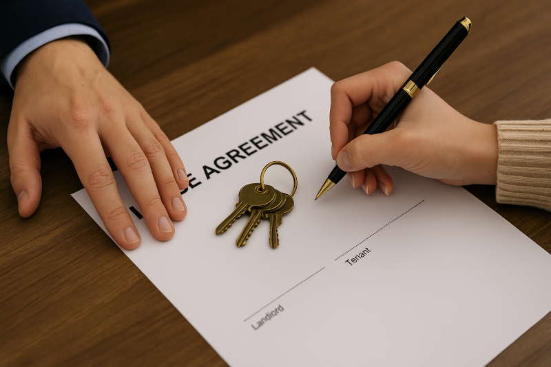 Tenant Signing a Texas Residential Lease Agreement
