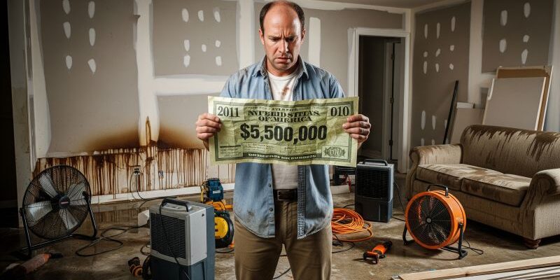 Costly Bill Amidst Water Damage Cleanup