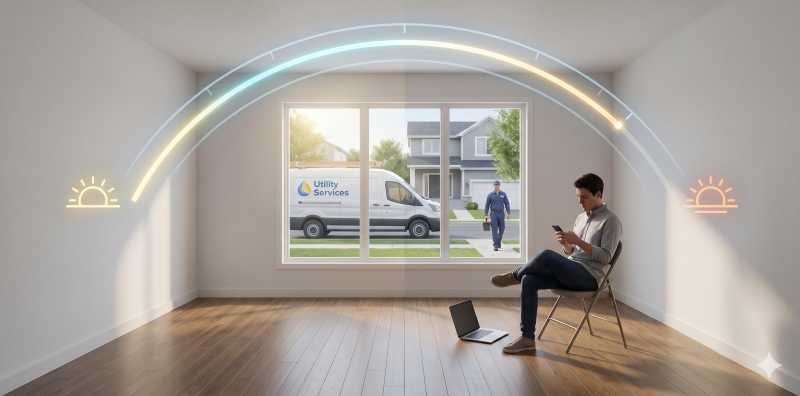 The 8-to-5 Trap: Dealing with Massive Vendor Arrival Windows Trapped in an Empty House: The Reality of Utility Wait Times